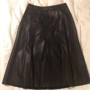 Anthropologie Leather Skirt